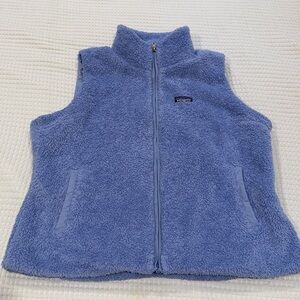 Patagonia Los Gatos Fleece Vest Womens XXL Fuzzy Sherpa Full Zip Lavender cozy